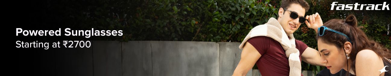 Men and women are wearing Fastrack powered sunglasses, which start at ₹2150.