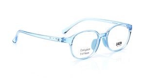 Image 2 of Blue Round Eyeglasses for Men and Women from Dash Available at Titan Eye+