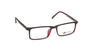 Image 2 of Red Square Rimmed Eyeglasses from Fastrack Available at Titan Eye+