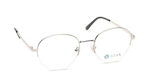 Image 2 of Silver Round Semi-Rimmed Eyeglasses(EW1075MHM2V) from Fastrack Available at Titan Eye+