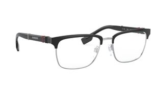 Image 2 of Silver Rectangle Eyeglasses for Men from Burberry Available at Titan Eye+