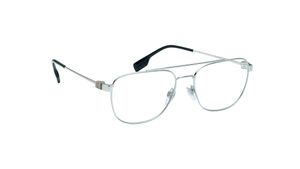 Image 2 of Silver Square Eyeglasses for Men from Burberry Available at Titan Eye+