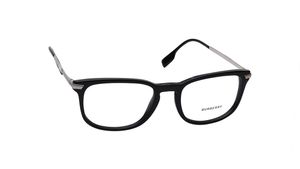 Image 2 of Black Rectangle Eyeglasses for Men from Burberry Available at Titan Eye+