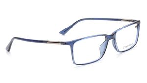 Image 2 of Blue Rectangle Eyeglasses for Men from Calvin Klein Available at Titan Eye+