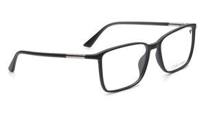 Image 2 of Black Rectangle Eyeglasses for Men from Calvin Klein Available at Titan Eye+