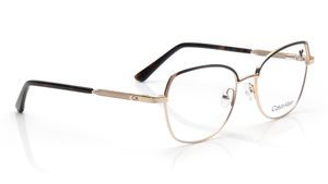Image 2 of Gold Oval Eyeglasses for Women from Calvin Klein Available at Titan Eye+