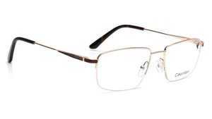 Image 2 of Gold Rectangle Eyeglasses for Men from Calvin Klein Available at Titan Eye+