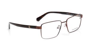 Image 2 of Brown Rectangle Eyeglasses for Men from Calvin Klein Available at Titan Eye+