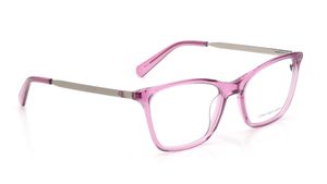 Image 2 of Purple Rectangle Eyeglasses for Men from Calvin Klein Available at Titan Eye+