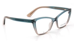 Image 2 of Blue CatEye Eyeglasses for Women from Calvin Klein Available at Titan Eye+