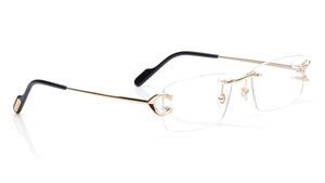 Image 2 of Gold Rectangle Eyeglasses for Men from Calvin Klein Available at Titan Eye+