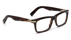 Image 2 of Havana Rectangle Eyeglasses for Men from Cartier Available at Titan Eye+