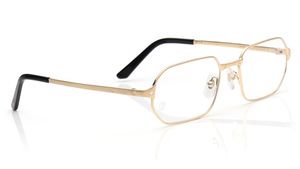 Image 2 of Gold Rectangle Eyeglasses for Men from Cartier Available at Titan Eye+