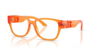 Image 2 of Orange Square Eyeglasses for Men from Dolce And Gabbana Available at Titan Eye+