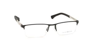 Image 2 of Black Rectangle Semi-Rimmed Eyeglasses for Men from Emporio Armani Available at Titan Eye+