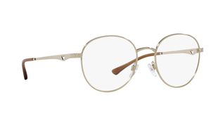 Image 2 of Gold Square Eyeglasses for Women from Emporio Armani Available at Titan Eye+