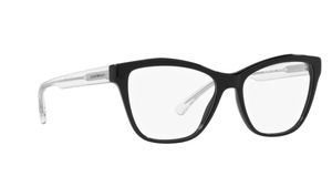 Image 2 of Black CatEye Rimmed Eyeglasses for Women from Emporio Armani Available at Titan Eye+