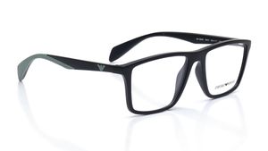 Image 2 of Silver Geometric Rimmed Eyeglasses for Men from Emporio Armani Available at Titan Eye+