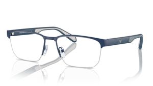 Image 2 of Irregular Blue Semi Rim Eyeglasses for Men from Emporio Armani Available at Titan Eye+