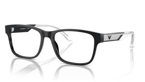 Image 2 of Black Rectangle Eyeglasses for Men from Emporio Armani Available at Titan Eye+