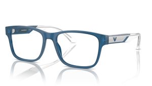 Image 2 of Rectangle Blue Rimmed Eyeglasses for Men from Emporio Armani Available at Titan Eye+
