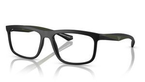 Image 2 of Black Square Eyeglasses for Men from Emporio Armani Available at Titan Eye+