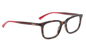 Image 2 of Havana Rectangle Eyeglasses for Men from Gucci Available at Titan Eye+