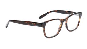 Image 2 of Havana Rectangle Eyeglasses for Men from Gucci Available at Titan Eye+