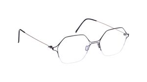 Image 2 of Rennes - Black Semi-Rimmed Eyeglasses from Zefr Available at Titan Eye+