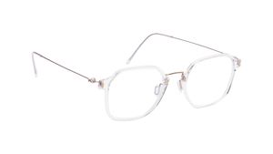 Image 2 of White Geometric Eyeglasses for Women from Zefr Available at Titan Eye+