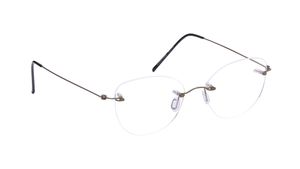 Image 2 of Bordeaux - Blue Rimless Eyeglasses from Zefr Available at Titan Eye+