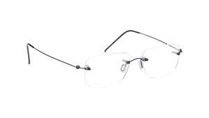 Image 2 of Bordeaux - Black Rimless Eyeglasses from Zefr Available at Titan Eye+