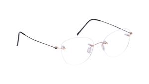 Image 2 of Bordeaux - Black Rimless Eyeglasses from Zefr Available at Titan Eye+