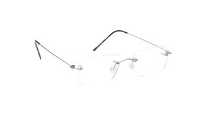 Image 2 of Nantes - Gold Rimless Eyeglasses from Zefr Available at Titan Eye+