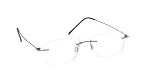 Image 2 of Black Rectangle Eyeglasses for Men and Women from Zefr Available at Titan Eye+