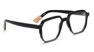 Image 2 of Black Geometric Eyeglasses for Men and Women from Zefr Available at Titan Eye+