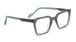 Image 2 of Grey Square Eyeglasses for Men and Women from Zefr Available at Titan Eye+