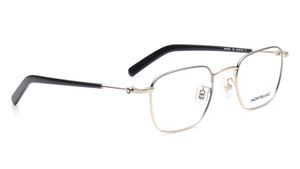 Image 2 of Gold Rectangle Eyeglasses for Men from Montblanc Available at Titan Eye+
