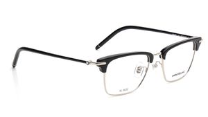 Image 2 of Silver Rectangle Eyeglasses for Men from Montblanc Available at Titan Eye+