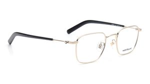 Image 2 of Gold Square Eyeglasses for Men from Montblanc Available at Titan Eye+