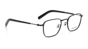 Image 2 of Black Rectangle Eyeglasses for Men from Montblanc Available at Titan Eye+