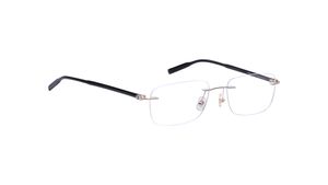 Image 2 of Gold Rectangle Eyeglasses for Men from Montblanc Available at Titan Eye+