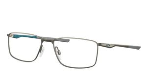Image 2 of Gun Metal Rectangle Eyeglasses for Men from Oakley Available at Titan Eye+