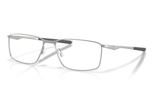 Image 2 of Silver Rectangle Eyeglasses for Men from Oakley Available at Titan Eye+