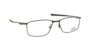 Image 2 of Black Rectangle Rimmed Eyeglasses for Men from Oakley Available at Titan Eye+