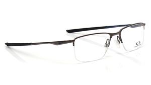 Image 2 of Blue Rectangle Rimless Eyeglasses for Men from Oakley Available at Titan Eye+