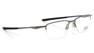 Image 2 of Gunmetal Rectangle Eyeglasses for Men from Oakley Available at Titan Eye+