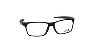 Image 2 of Black Rectangle Rimmed Eyeglasses for Men from Oakley Available at Titan Eye+