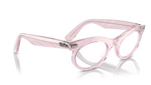 Image 2 of Violet Oval Rimmed Eyeglasses for Men and Women from Rayban Available at Titan Eye+