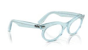 Image 2 of Blue Oval Rimmed Eyeglasses for Men and Women from Rayban Available at Titan Eye+